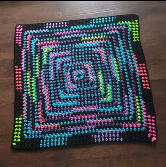 Crocheted Afghan Granny Blanket - Picture 2 of 5